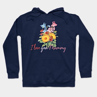 Flower Bouquet For Mother's Day with Text Hoodie